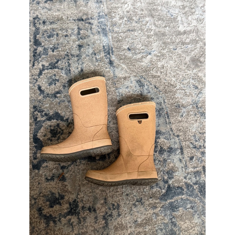 Bogs Kids Rain Boot Glitter Waterproof Rubber Boots Gold Size 1 Youth 72399-689 - Picture 7 of 7